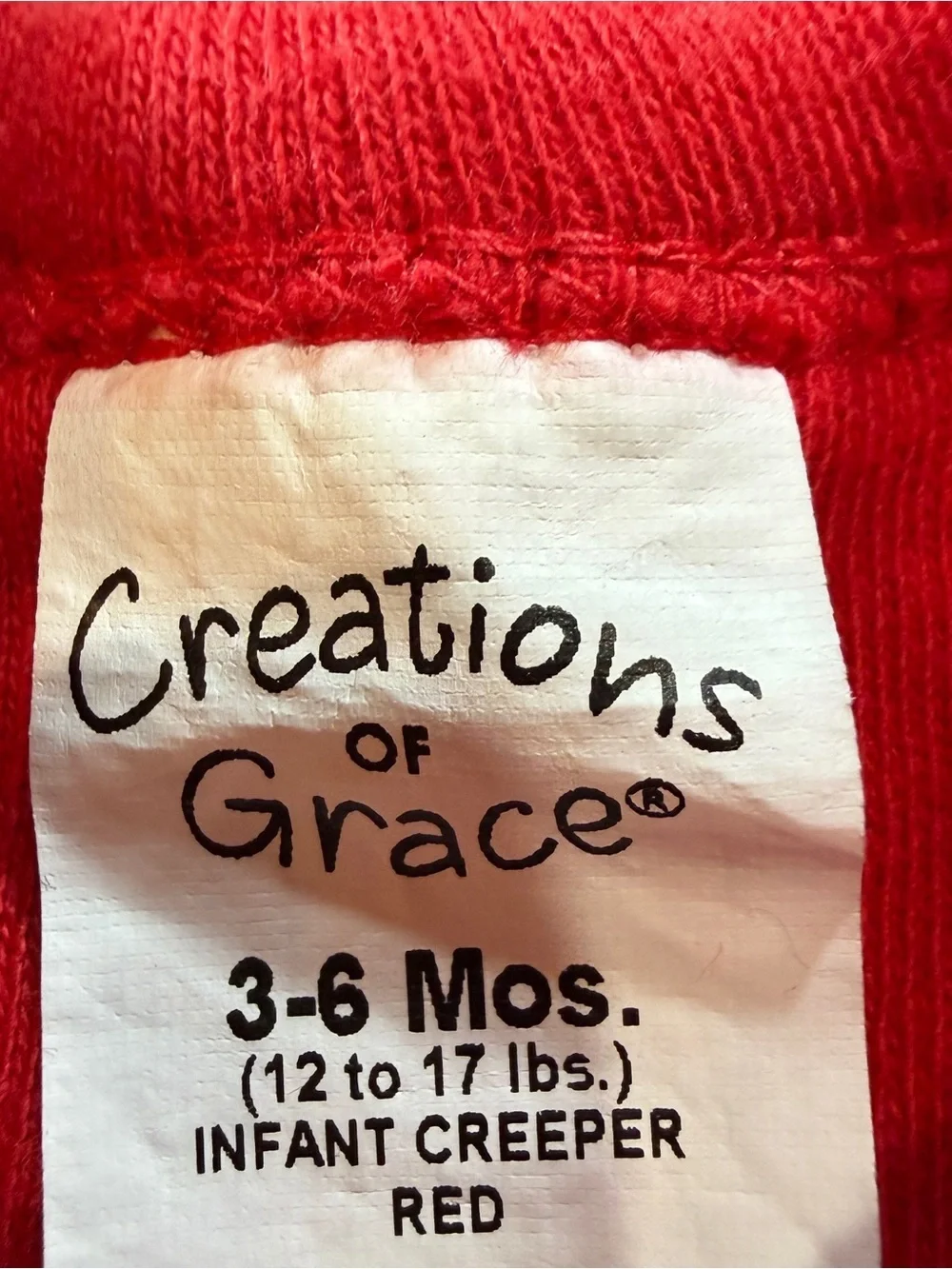 Creations Of Grace red infant